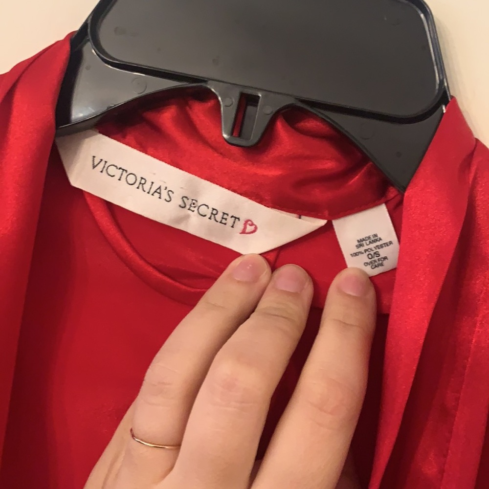 Victoria Secret Red Satin Slip Dress and Robe - Picture 8 of 8